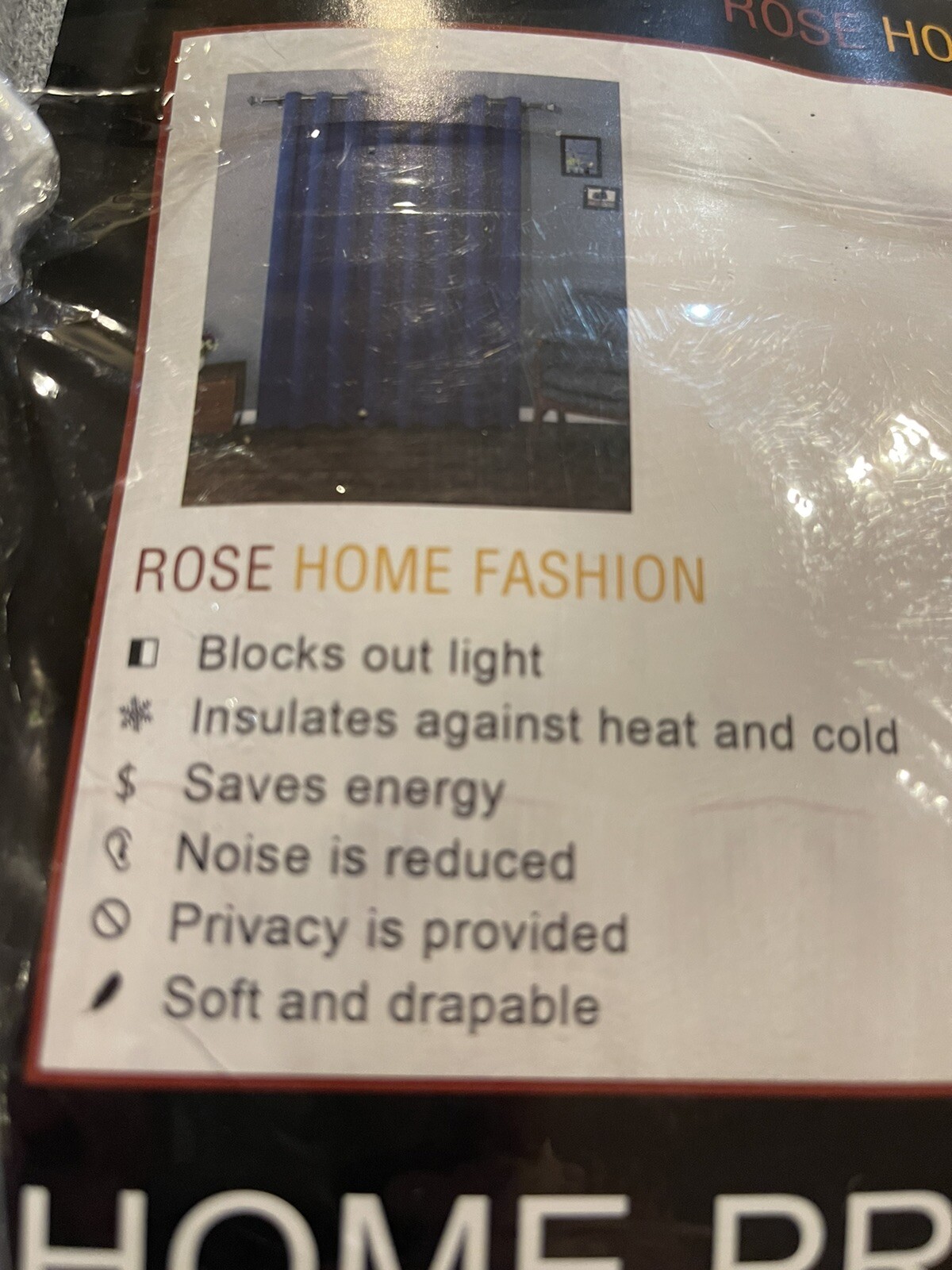 New (Repaired Package) Rose Home Gray Privacy Curtain Room Divider 100 W X 84 L