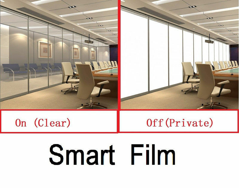 6in x 12in White to Opaque PDLC Smart Switchable Glass Film Electrochromic Vinyl