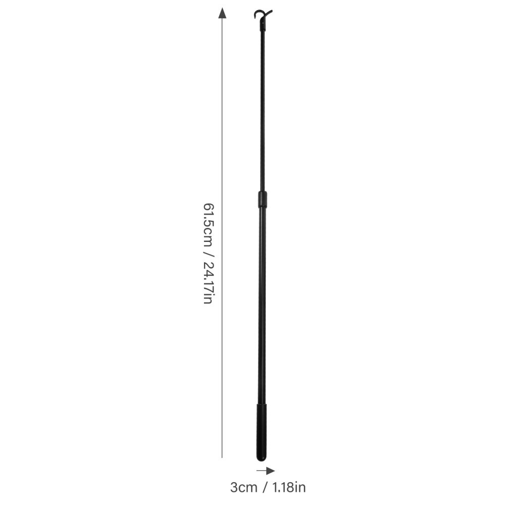 Adjustable Black Aluminum Blind Tilt Wand Rod for Vertical Window Curtains