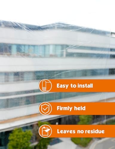 ROLLINDOG Window Protection Film – Self Adhesive Window 24 inch x 100 feet