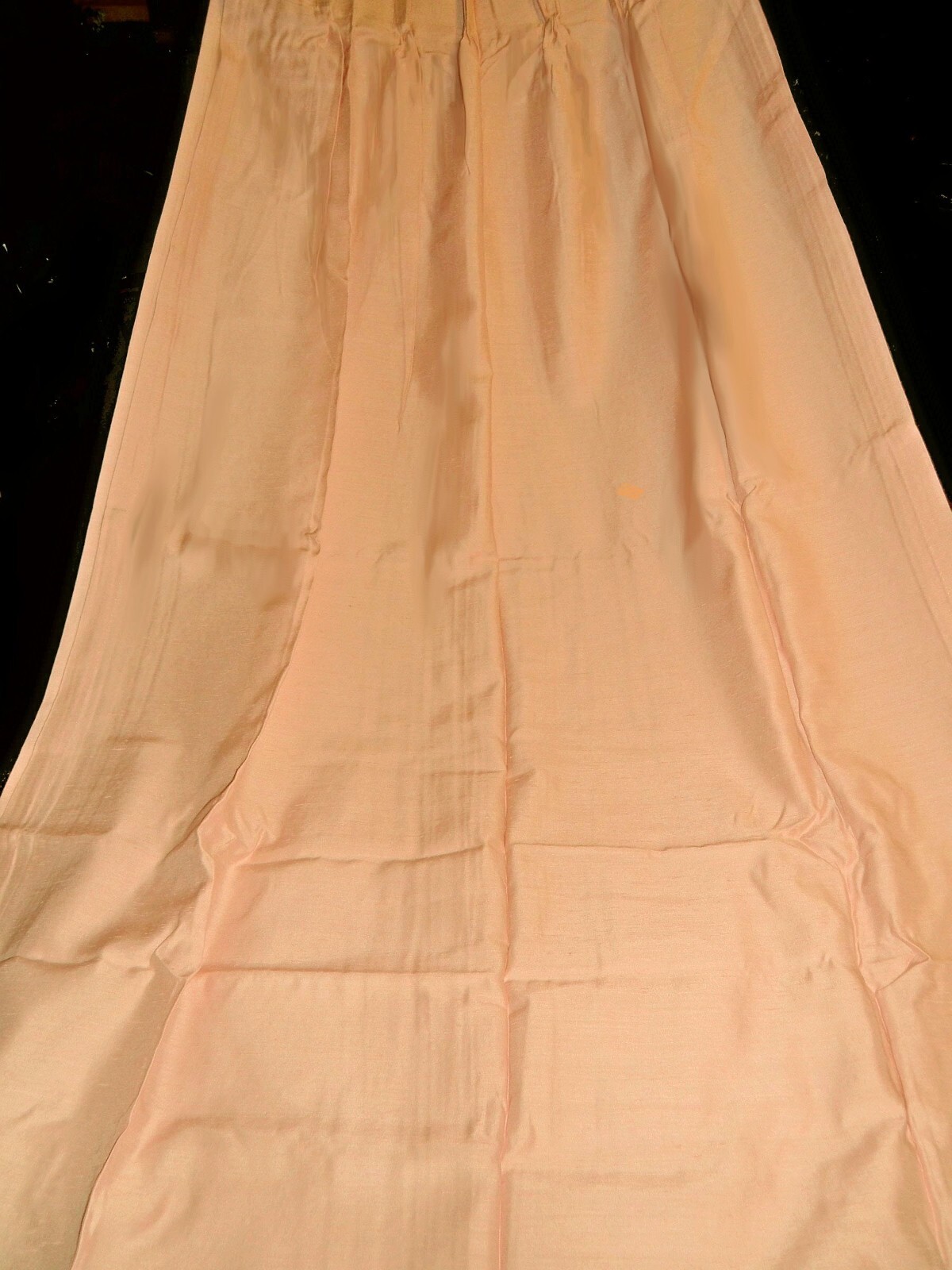Luxury Vintage USA Textured 99″ Antique Satin Pleated Drapes Decora SEE MY SALE