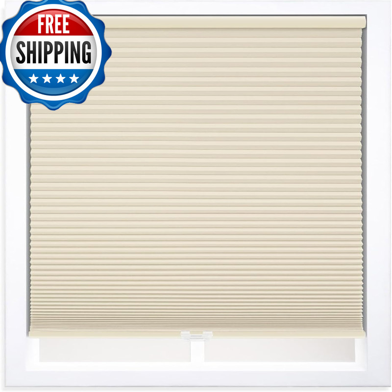 Dez Furnishings Cordless 1.5 Blackout Cellular Shade Tan 30.5 W X 54 H