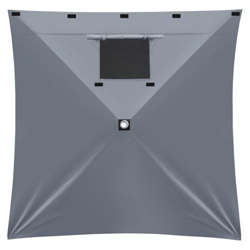 Screen Side Panel with Window for Screen Room Coffee 12×12 Gray