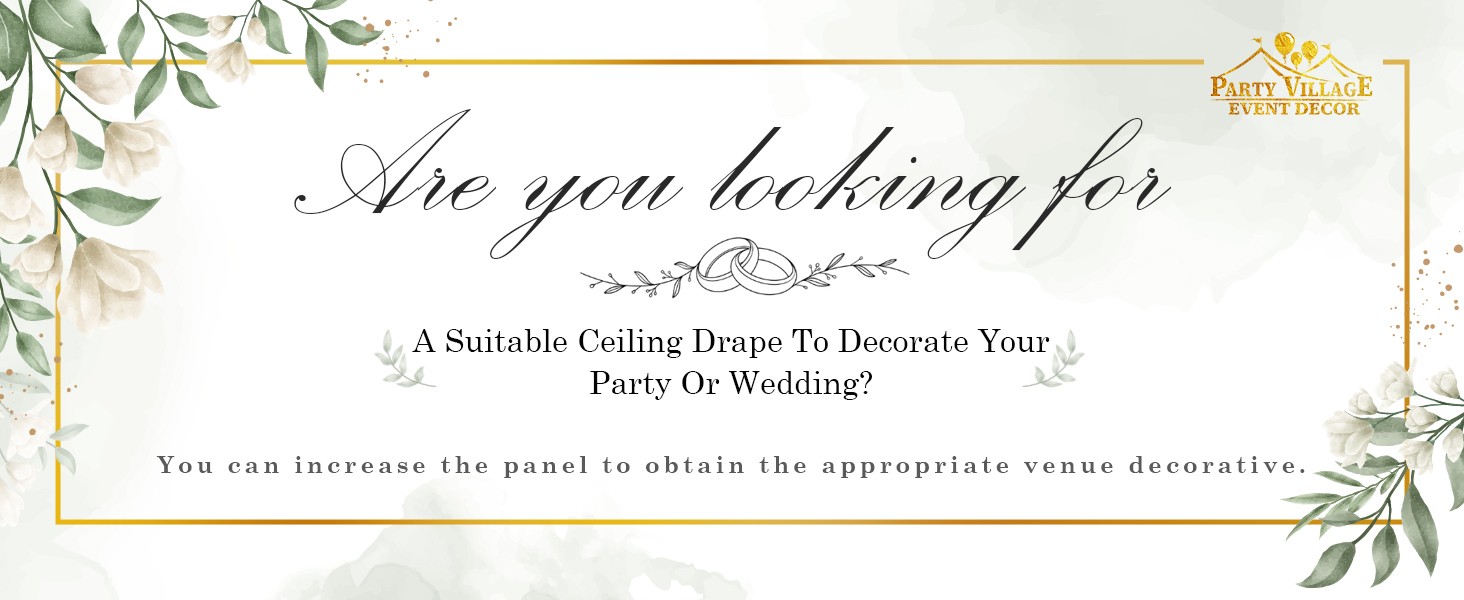 20ftx40ft White Ceiling Curtain for Wedding Parties – 4 Panels Wrinkle-40 FT
