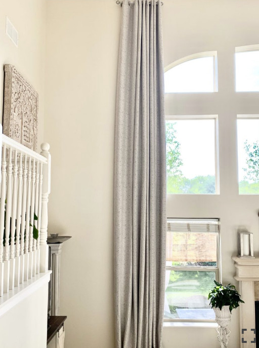 IKIRISKA Extra Long blackout curtain drape 50″ W x 156″ L. Greige color NEW CUS