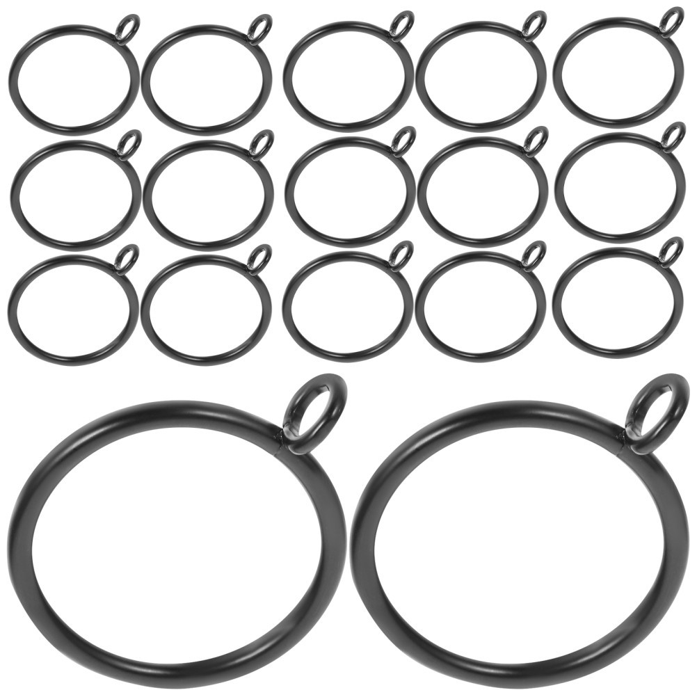 40 Pcs Curtain Fixing Ring Drapery Rings with Eyelets Rod for Drapes