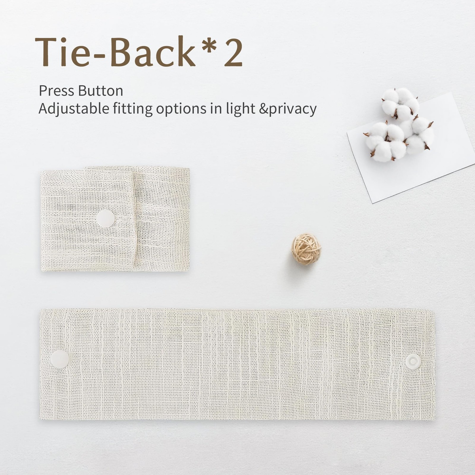 Side Light Linen Texture Semi Sheer Narrow French Door Panels for Front/Glass…