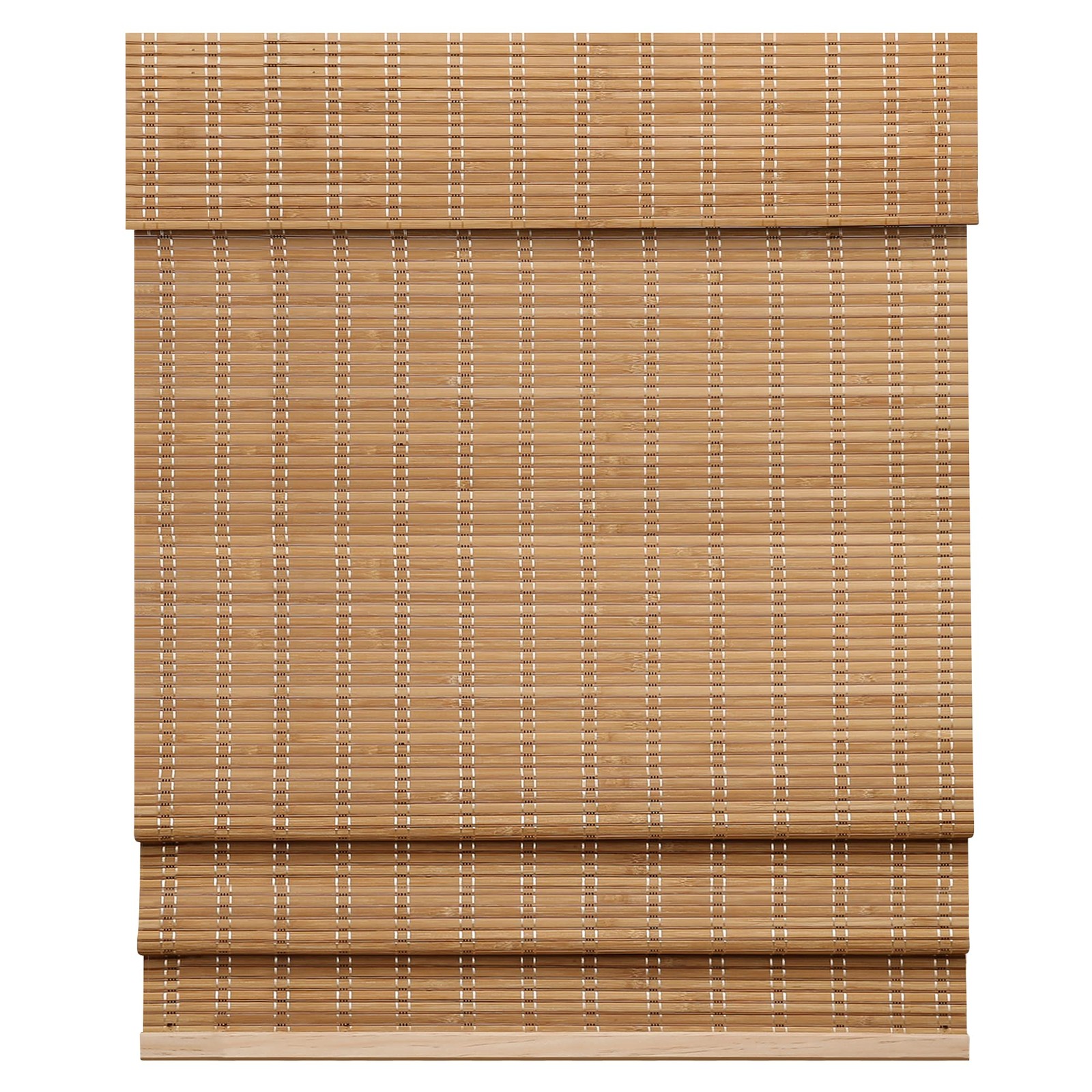 Cordless Bamboo Roman Shades for Windows, 34” W x 60” H