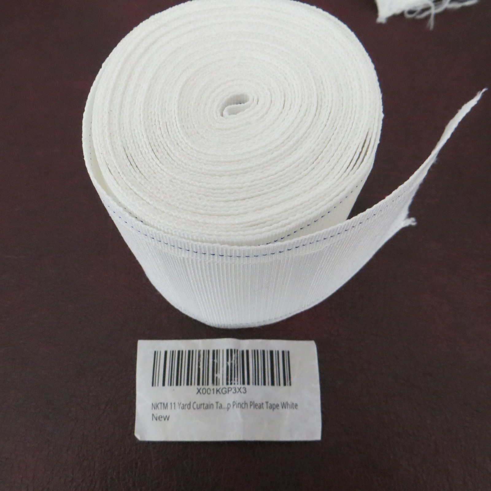 Curtain Pleat Tape for DIY Drapes White Approx 5.03 Meters/ 5.5 Yards-3″ Wide –