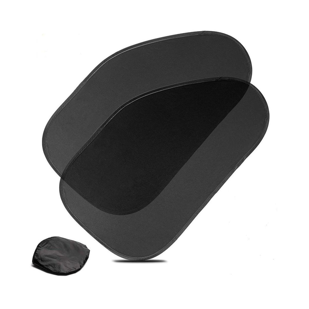 Side Window Cling On Sun Shades- 2-Pack Mesh Car Pop-Up Non Suction Cups