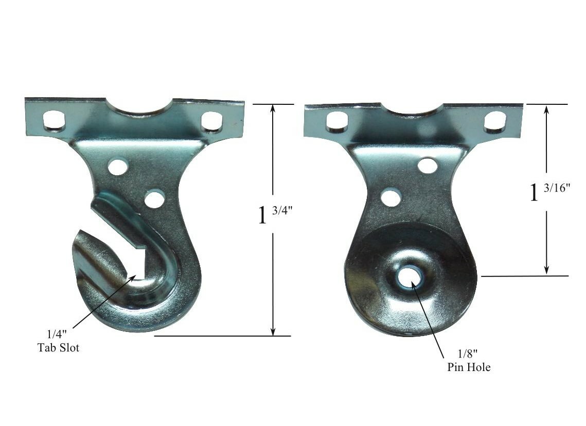 Heavy Duty CEILING MOUNT Brackets for Standard Roller Window Shades (1-Pair)