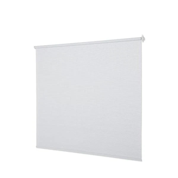 CORDLESS ROLL UP BLIND Outdoor Sun Shade Deck Patio PVC Manual White 72″ X 72″