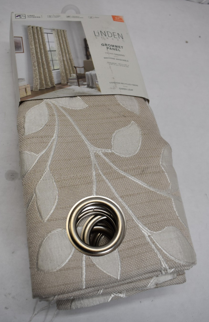 linden Street Light-Filtering Grommet Top Curtain Panel Sullivan Khaki 50″ x 84″