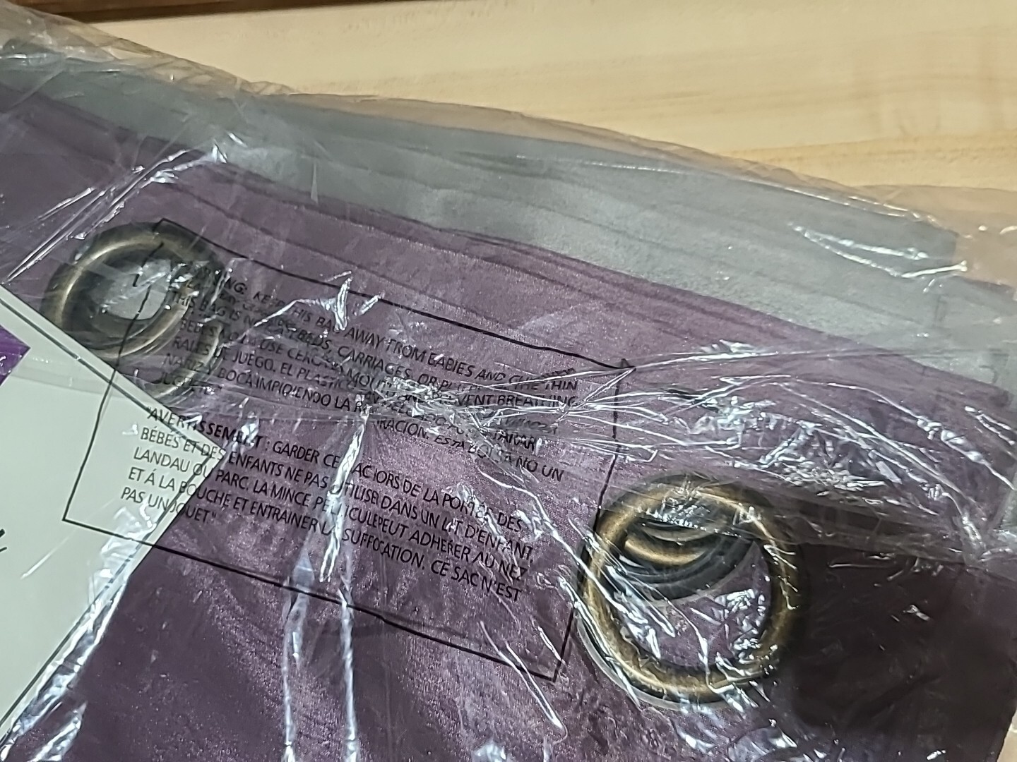 Lush Decor Prima Purple and Gray Two Panels Curtain 108″x84″ Or 54″x84″ Each New