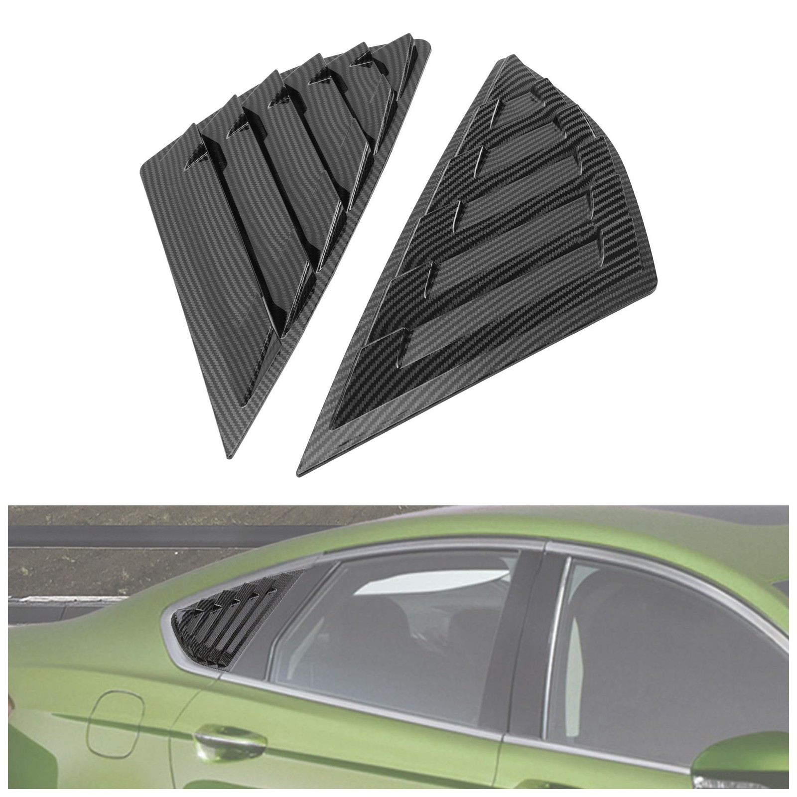 Hecasa Side Window Louvers Compatible 2013-2020 Ford Fusion/Mondeo Air Vent
