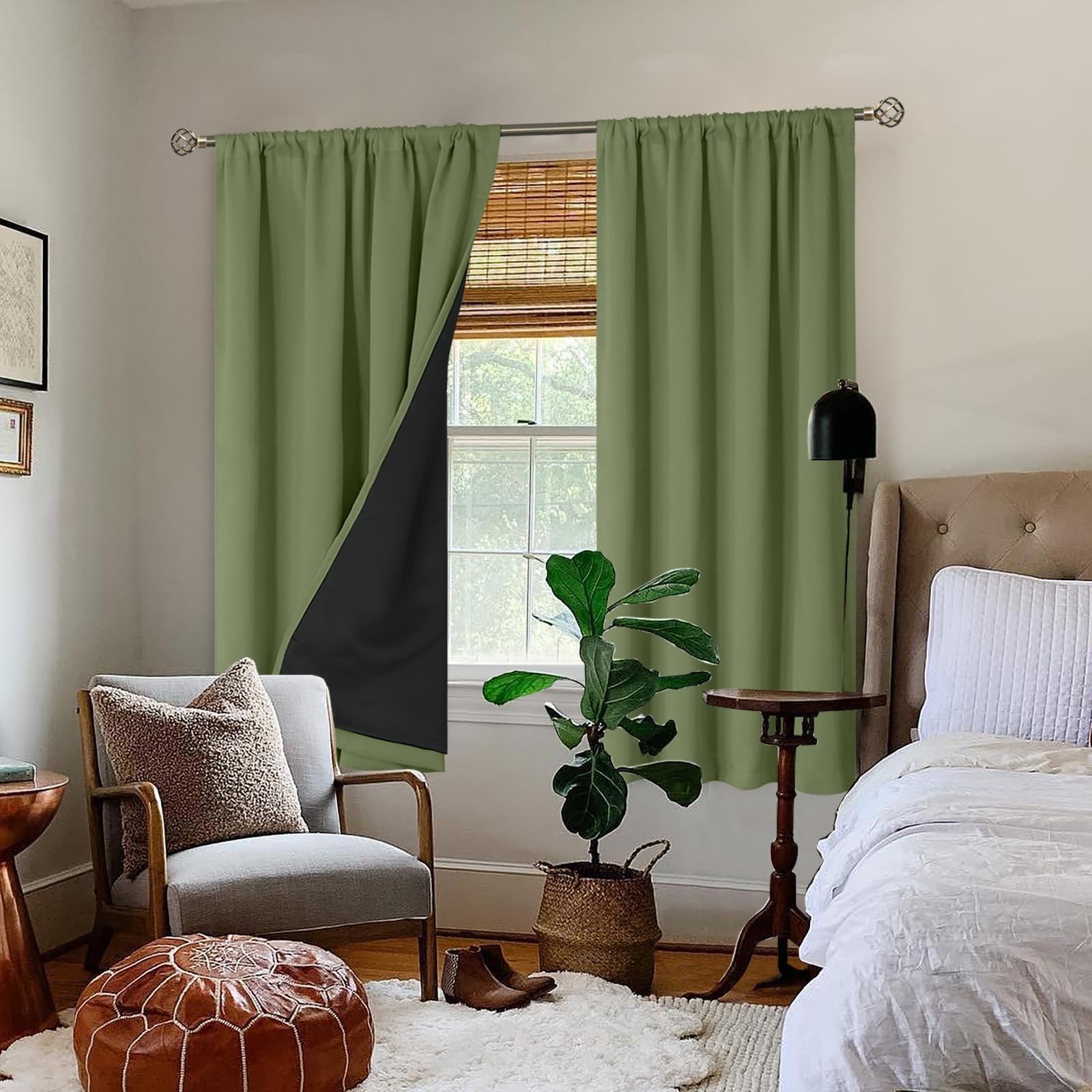 BGment Blackout Curtains for Bedroom 63 Inch Length, Thermal Insulated Full R…