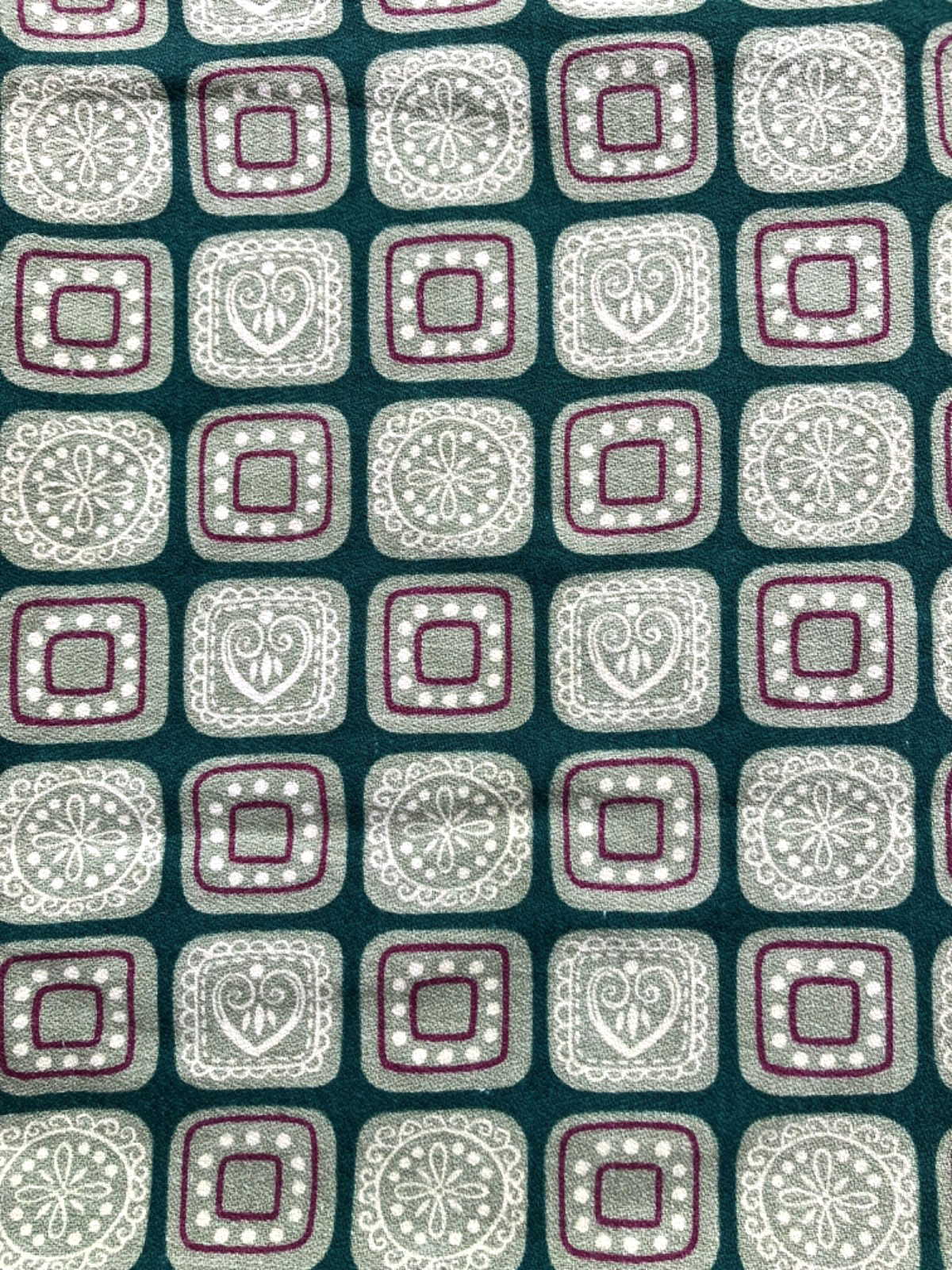 VTG Abstract Geometric CAFE’ CURTAINS green MCM 27″h x 45″ w (90″) PAIR