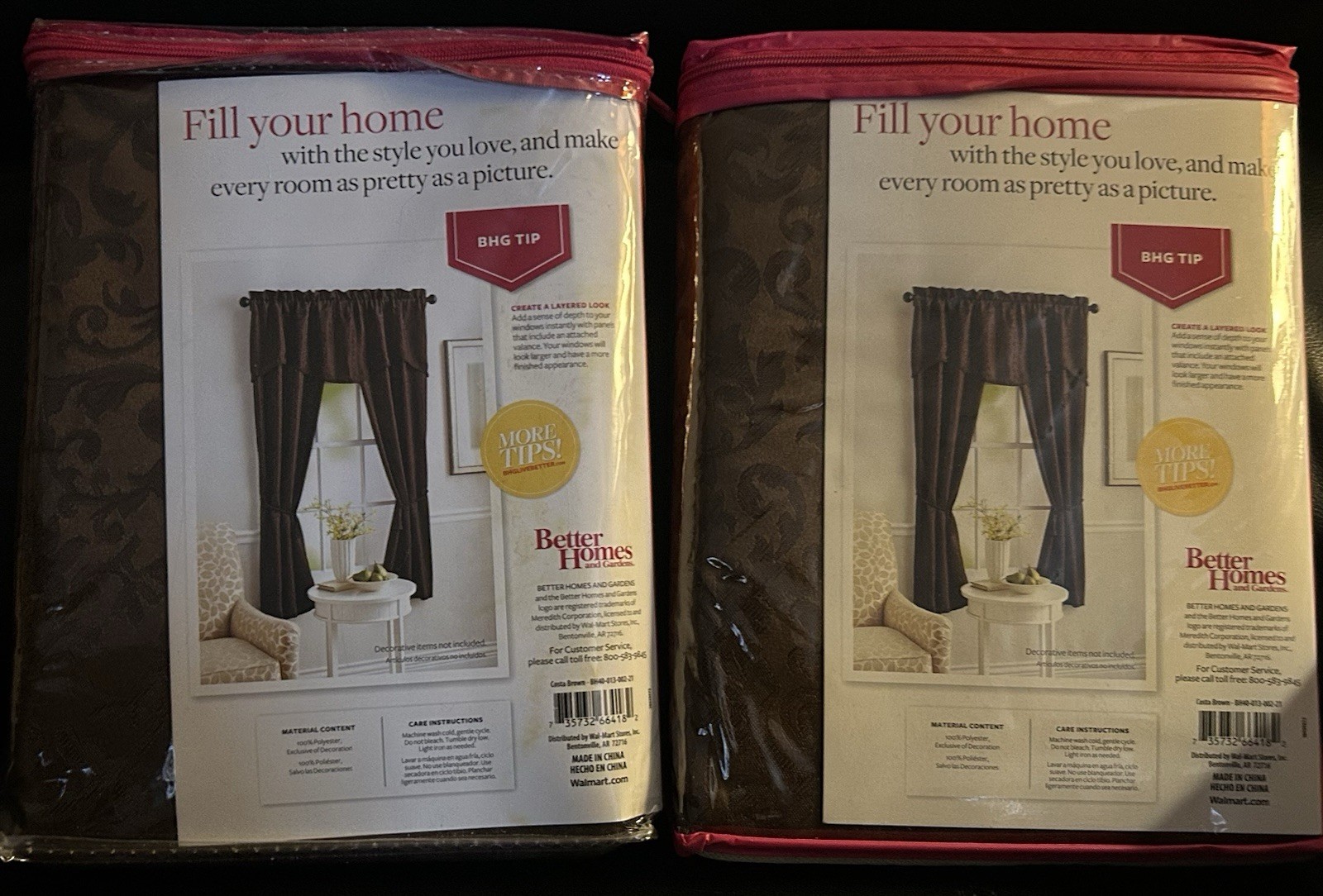Better Homes And Gardens 63 Inch Window Set Set Of 2 Costo Brown