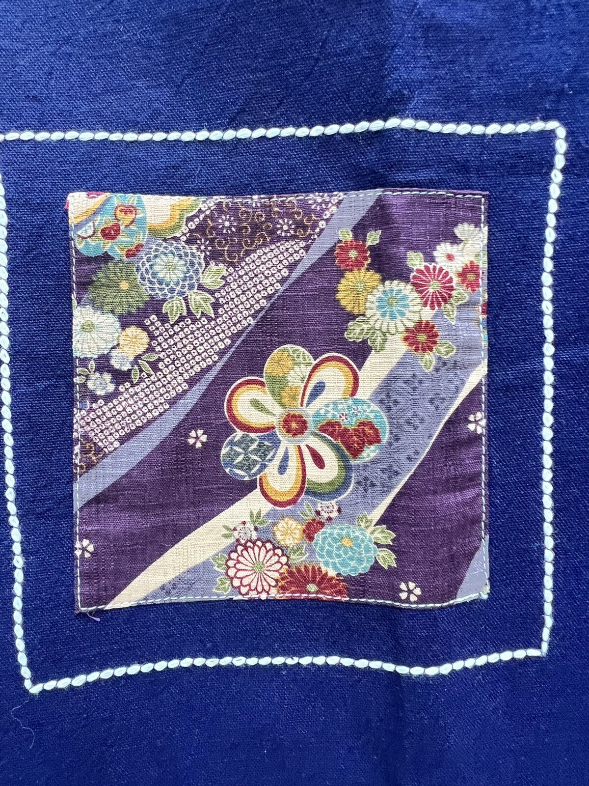 Kyoto Noren Japanese Hanging Door Curtain Ryukyu Ai-zome Indigo Blue