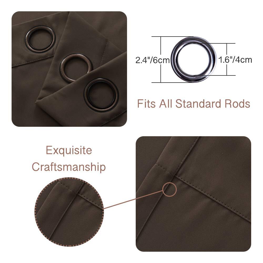 Rose Home Fashion Blackout Patio Door Curtain Thermal Insulated 100W x 84L T…