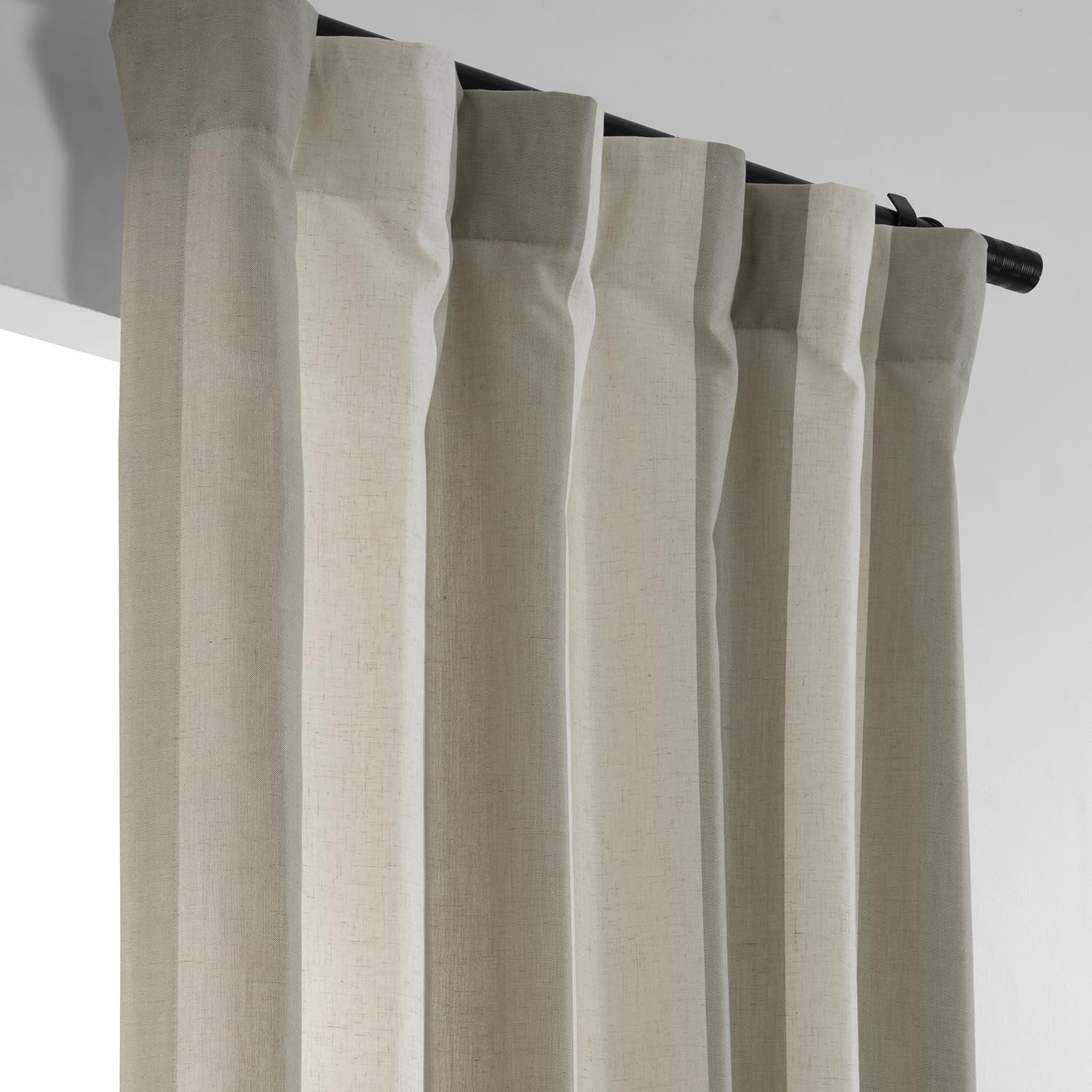 Linen Blend Stripe Curtains for Bedroom (1 Panel) 50 X 84, FHLCH-YL7176217-84…