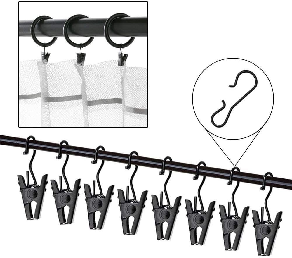 Sturdy Rust-Resistant Black Clips – 30-Pack for Decoration & Organization