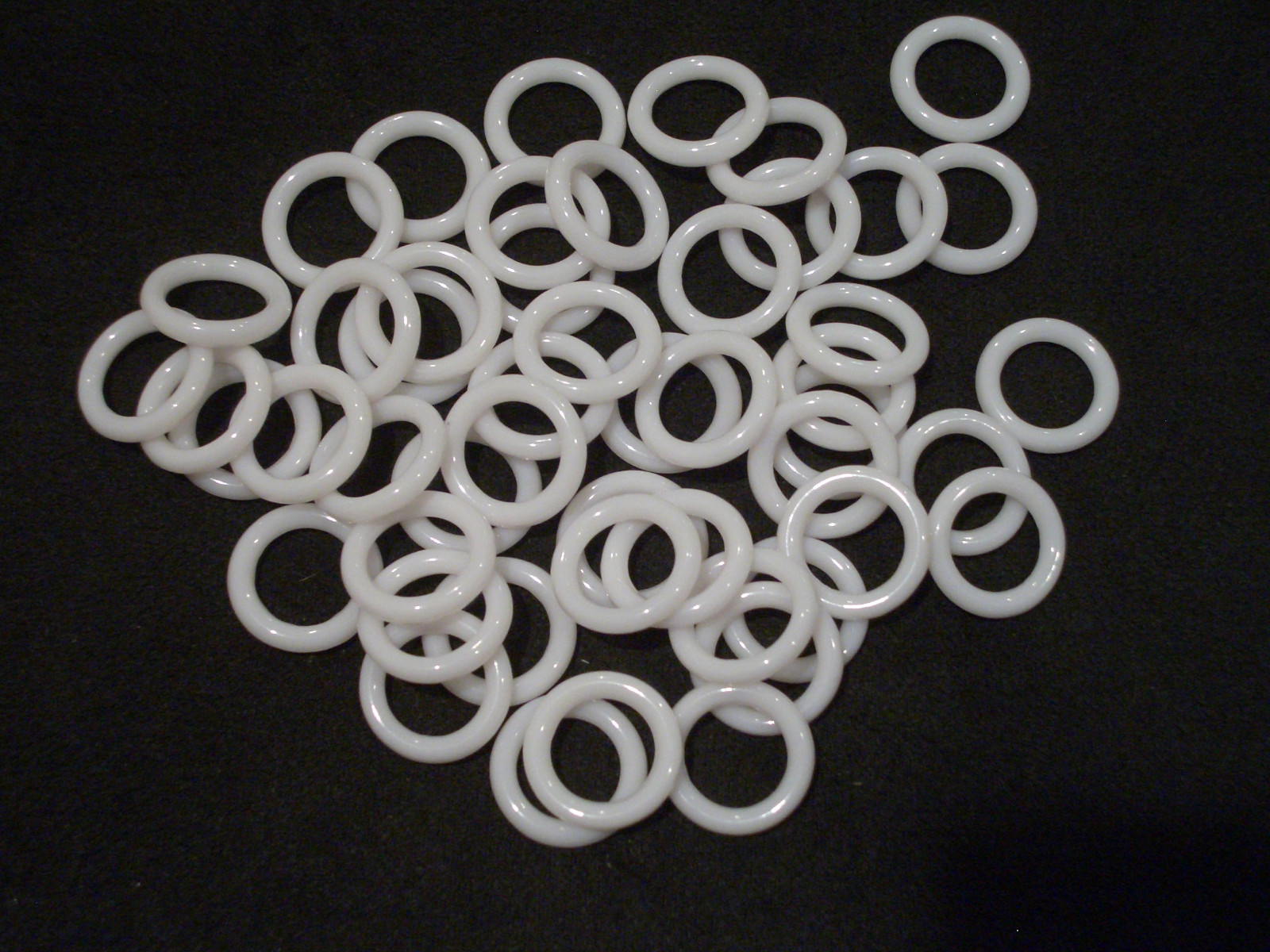 100 Roman Shade Sew On Rings White Plastic Cord Guide UV Stable Free Shipping