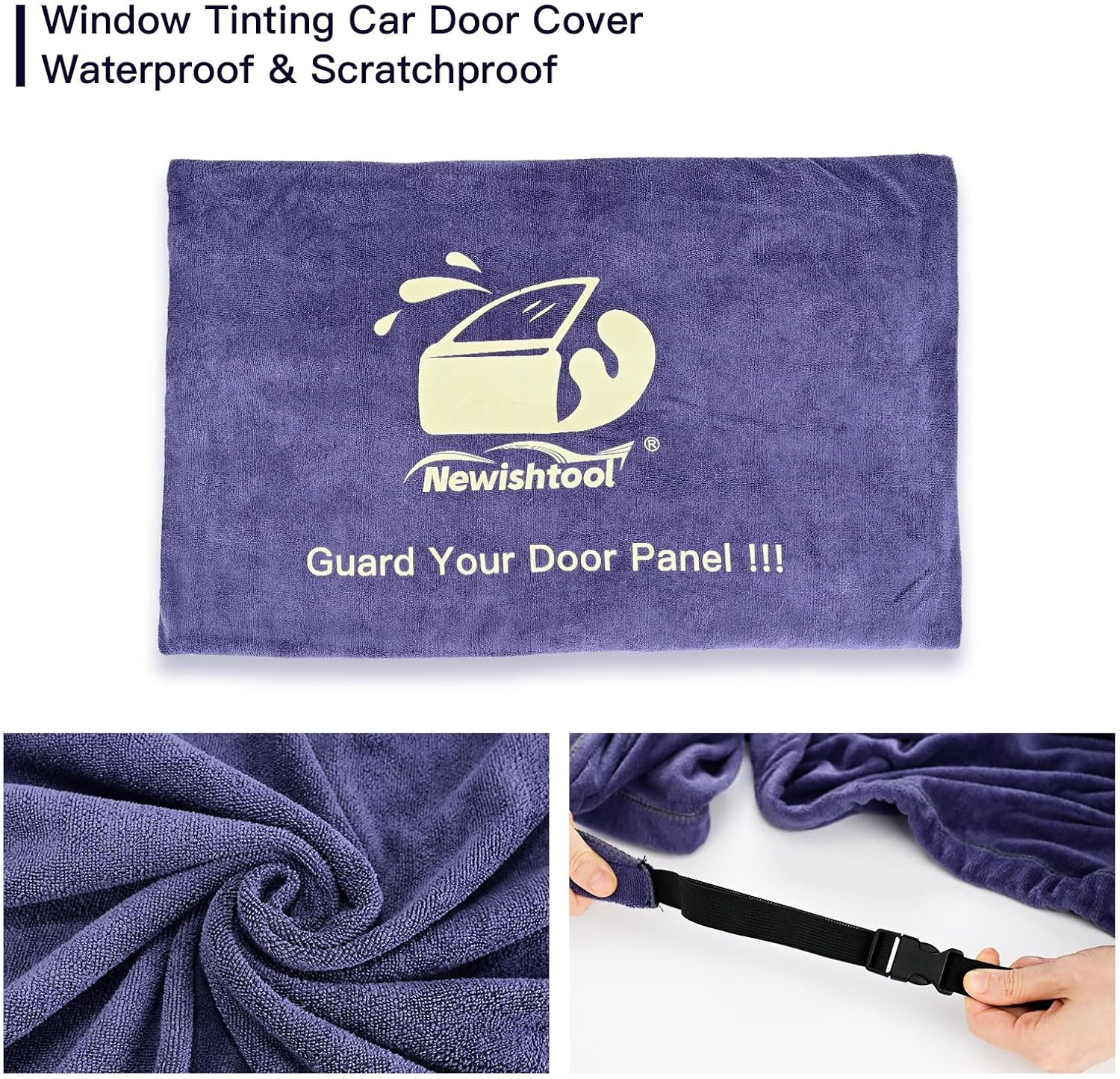Window Tint Tools Car Door Panel Guard Protector, Reusable Waterproof Microfiber