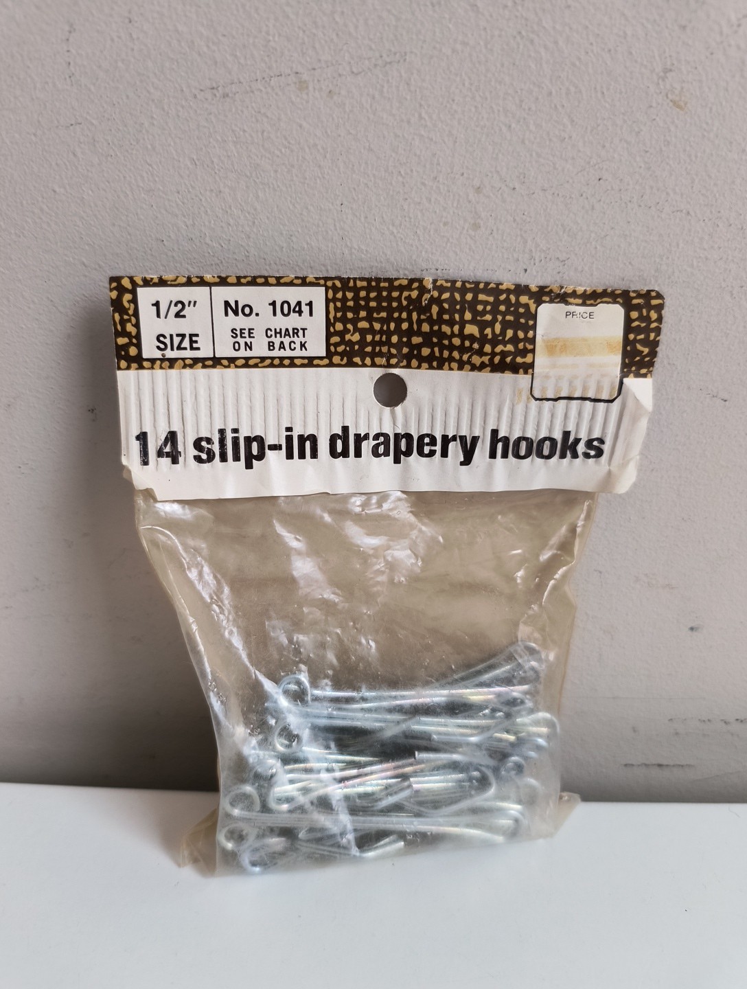 1 Pack (14) KENNEY 3″ X 1/2″ SLIP-IN DRAPERY HOOKS, NO. 1041