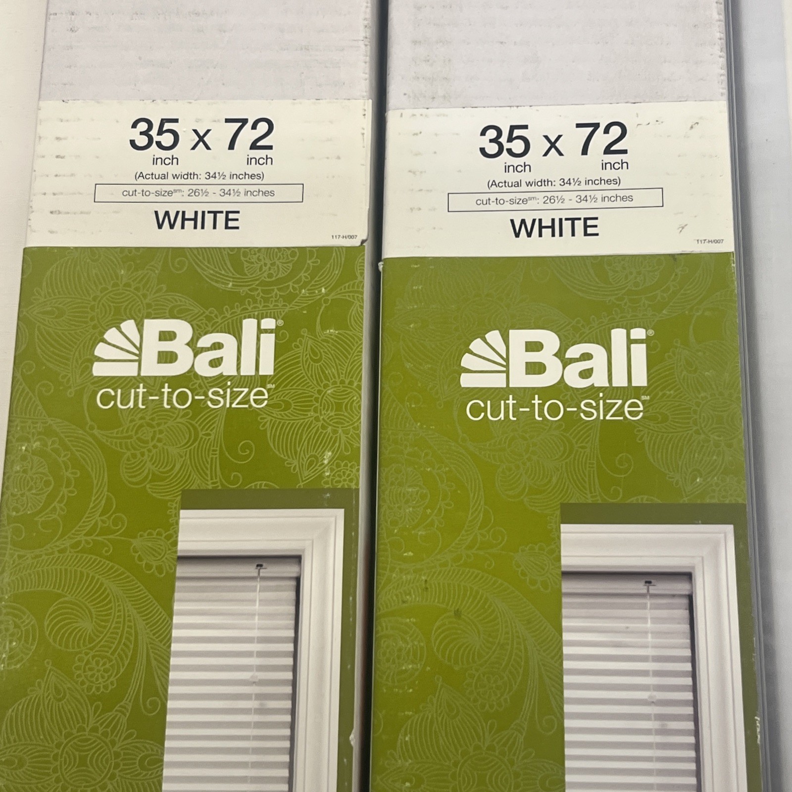 Bali/Allen + Roth Set Of 4 35”X 72” WHITE – Cellular Shade New