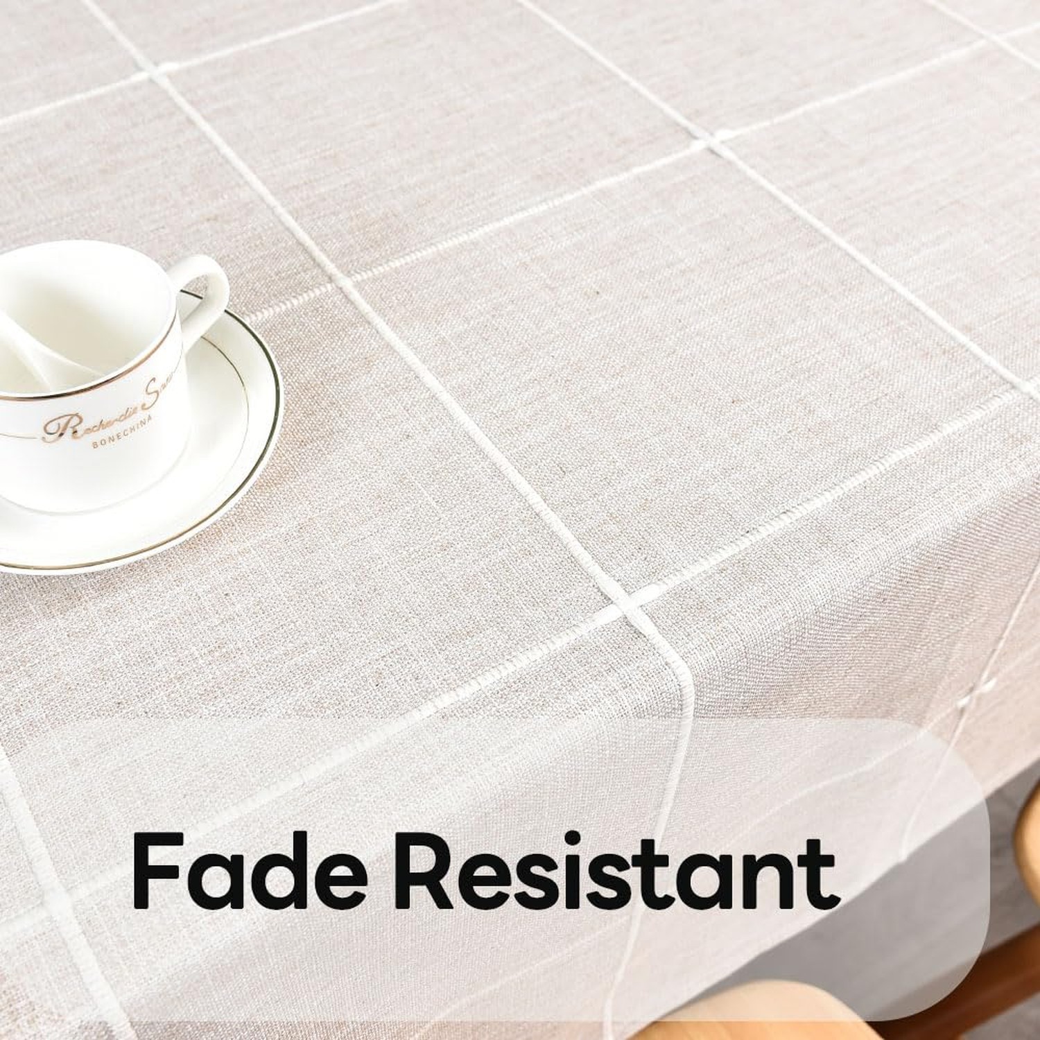 Heavy Duty Cotton Linen Table Cloth for Rectangle Table Rectangular Farmhouse…