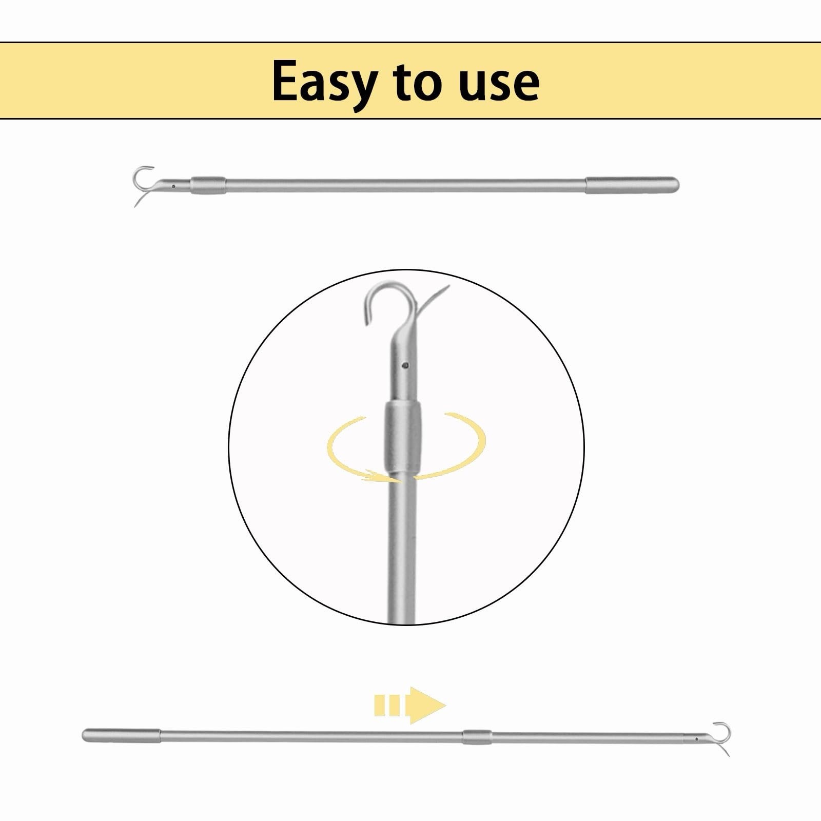 Telescopic Draw Rod for Window Blinds and Shades Easy to Push Up and Pull Down