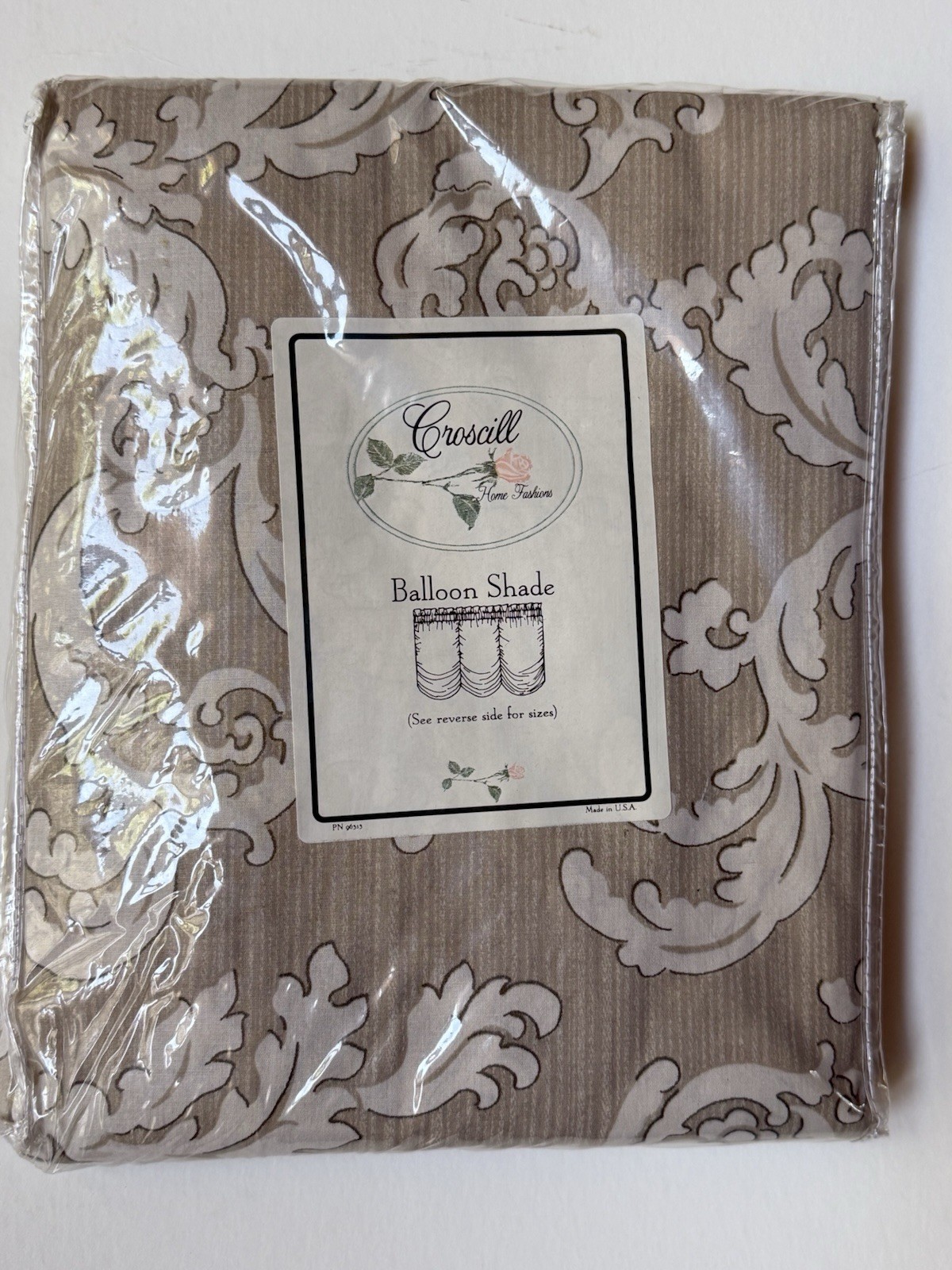 NEW Croscill BALLOON SHADE CURTAIN Panel *BELGRAVIA 85” X 63” Tan Traditional