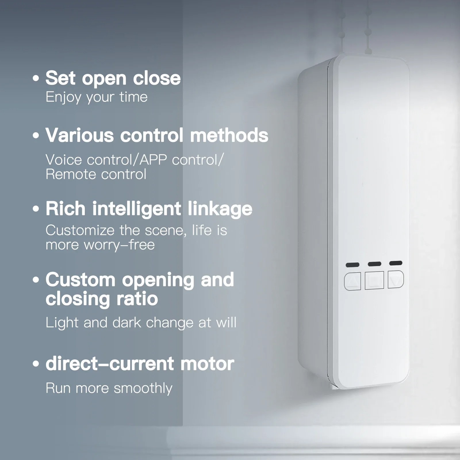 MOES Tuya WiFi、Zigbee Smart Motor Electric Chain Roller App via Alexa/Google