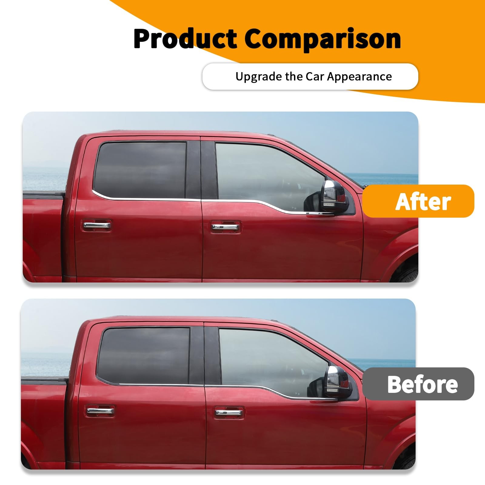 Hoolcar Lower Window Trim Cover Molding Window Bottom Outer Frame Strip