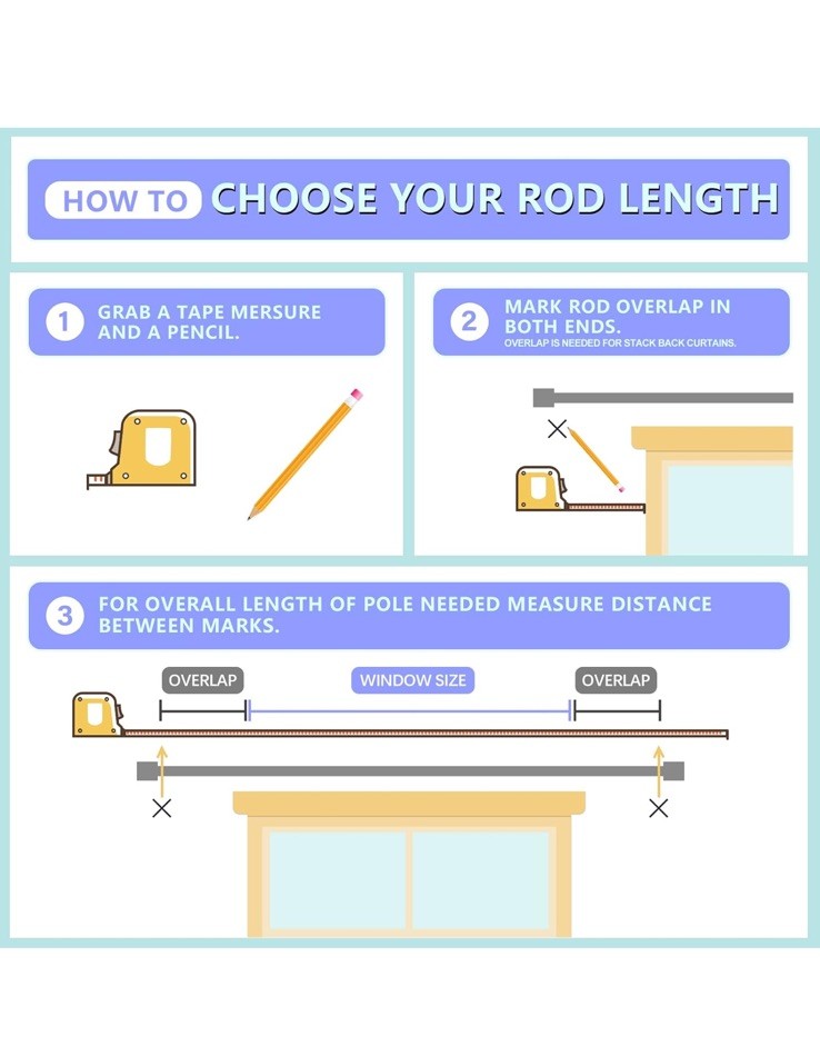 Byondeth Curtain Rods for Windows 16 to 240” Inches Warm Gold