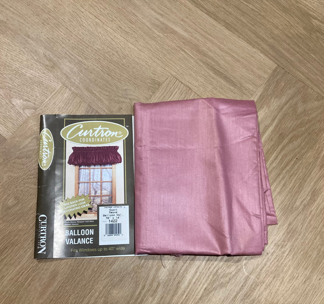 Curtron Coordinates Balloon Valance – Mauve – 70″x14″ – Fits Windows up to 40″