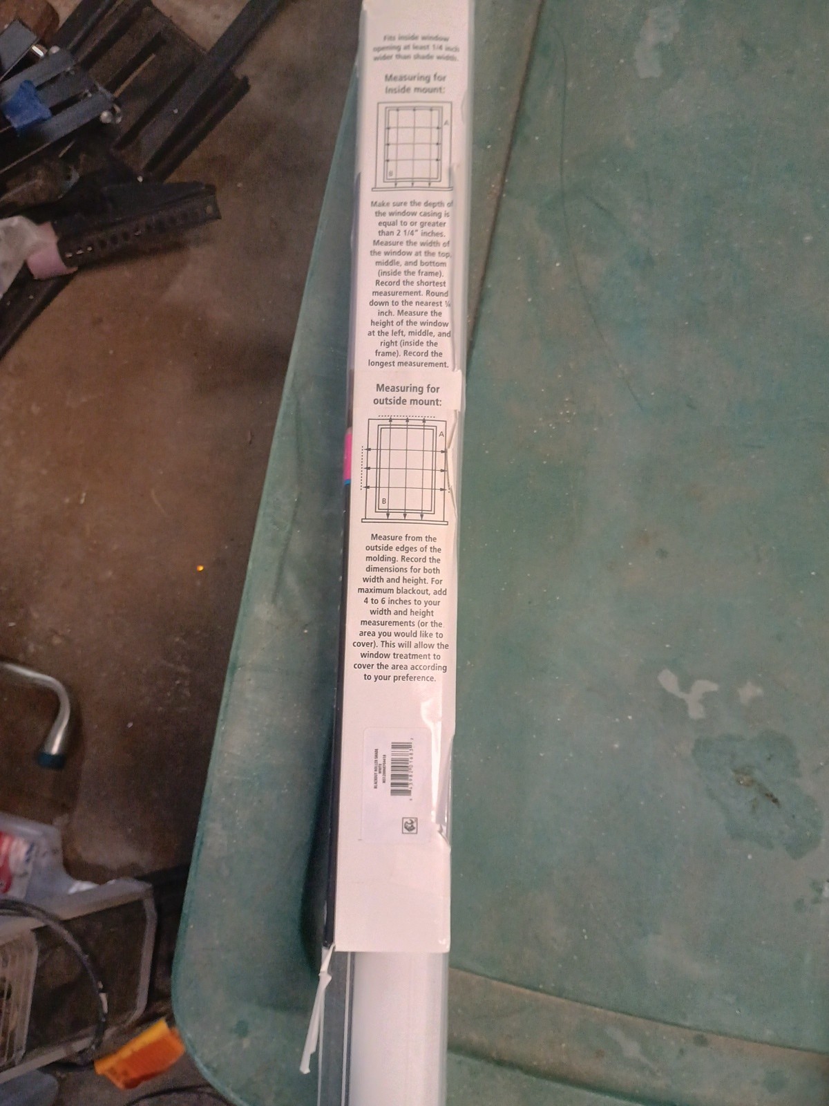 Main Stays White Blackout Roller shade 32in W X 72in L cordless