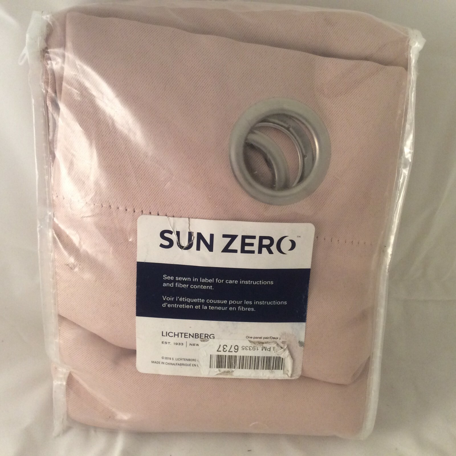 Sun Zero Blush Pink Grommet Curtain Panel Pair 108″ x 63″
