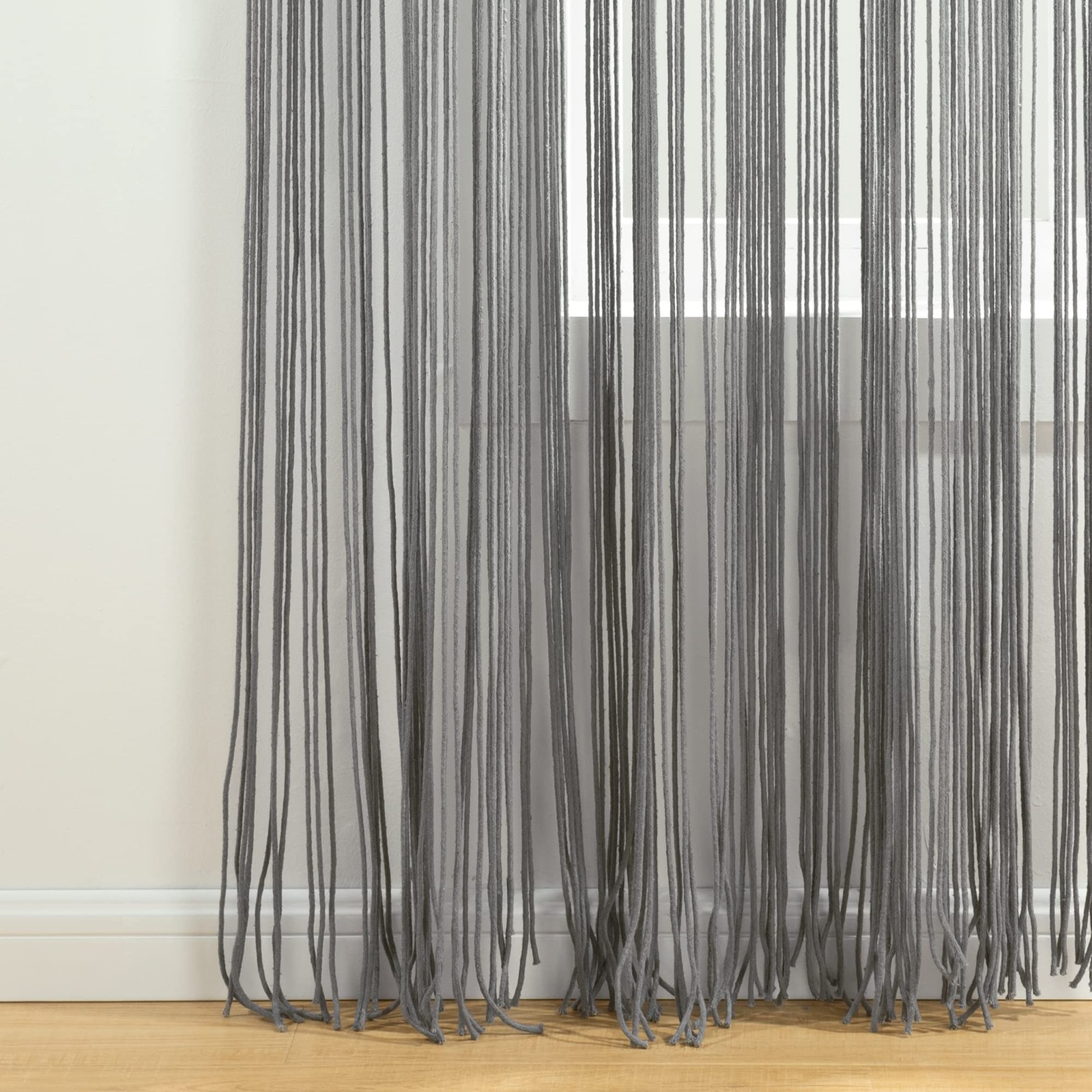 Lush Decor Boho Macrame Tassel Cotton Window Curtain Panel Single 40″ W x 84″ L-
