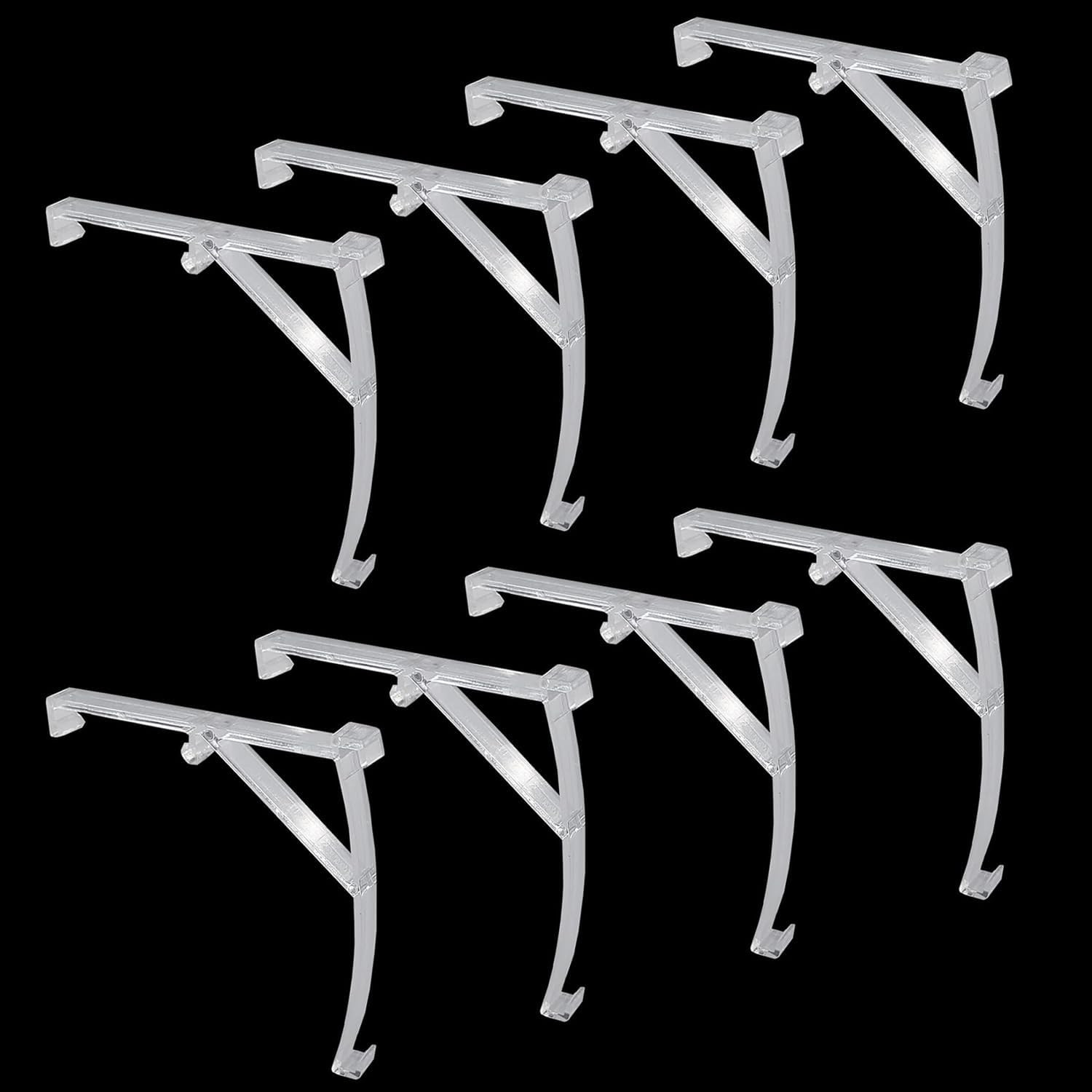 8Pcs Clear Plastic Valance Clips 3.5″ Hidden Retainer Holder for Vertical Blinds
