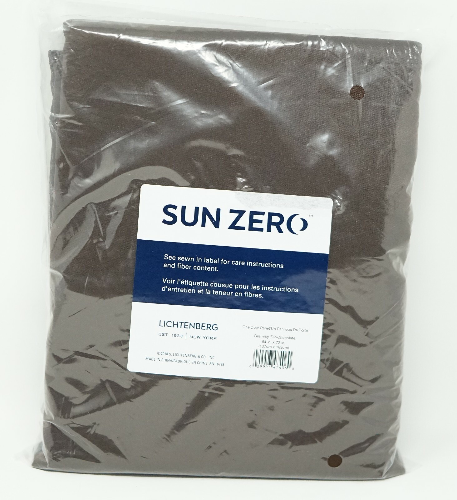 Sun Zero Grant Room Darkening 54″ x 72″ Door Panel – Chocolate