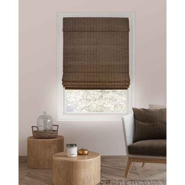 Chicology Cordless Light Filter Natural Woven Bamboo Roman Shade – Moose