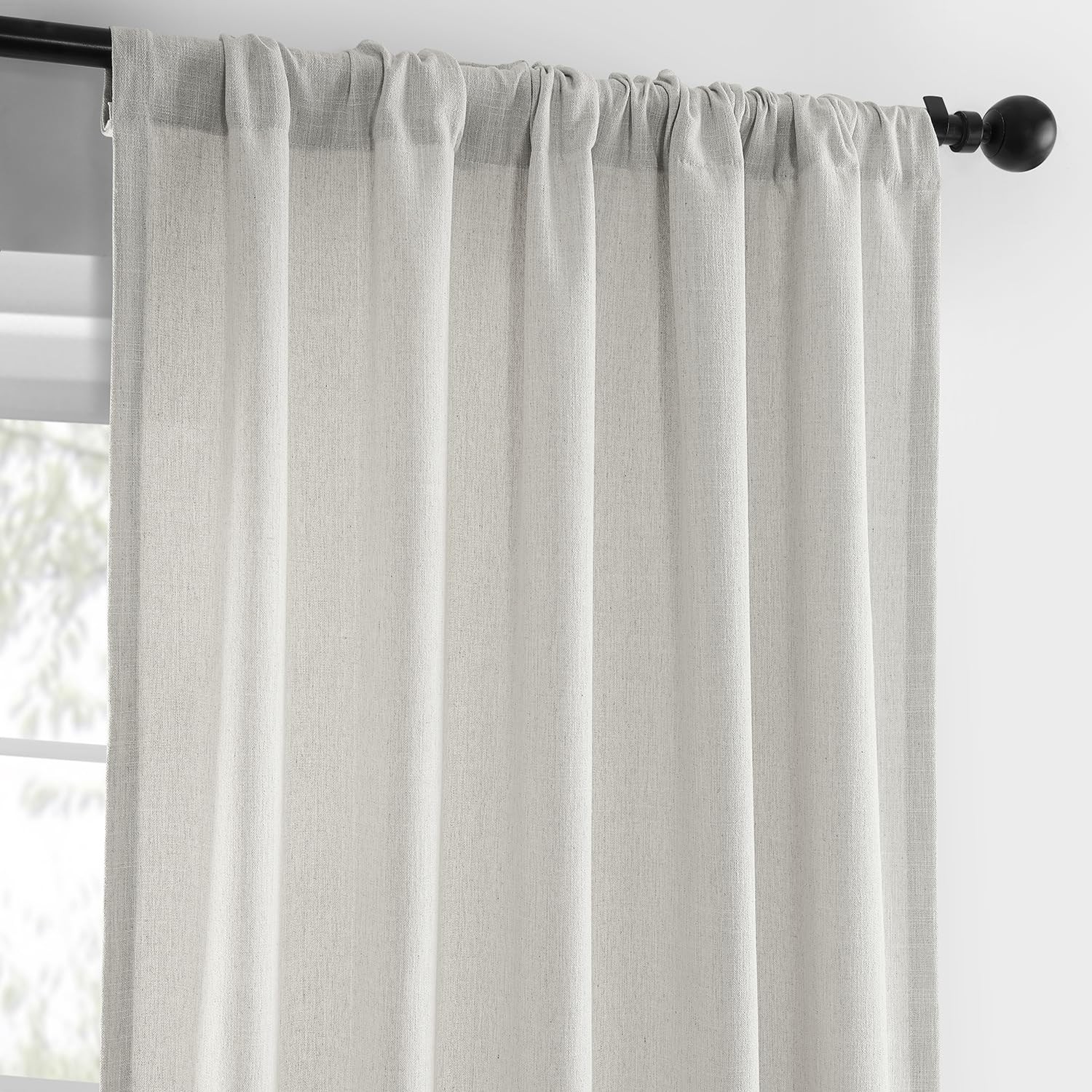 Hpd Half Drapes Hpd Half Drapes Basic Faux Linen Curtains – 84 Inch Long Pair