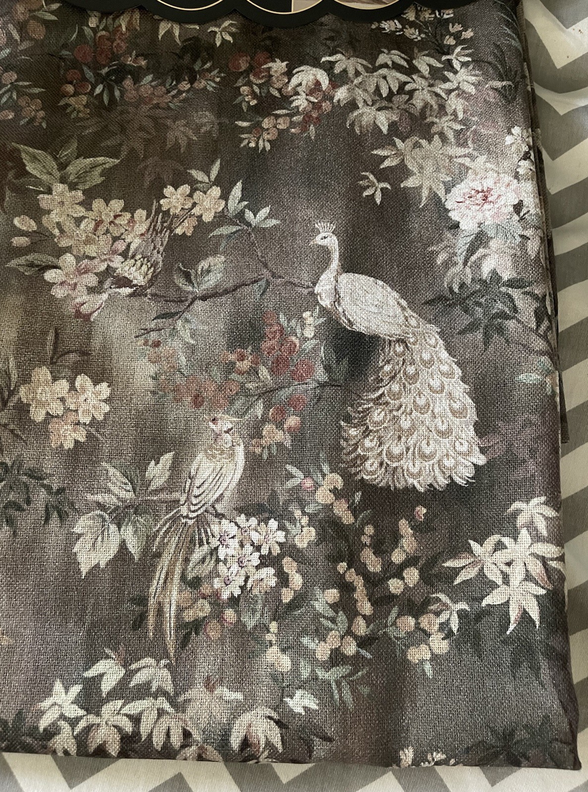 NEW ANATARA BIRDS Floral Peacock Botanical Curtains 2-Panel Set -37x 84 Green