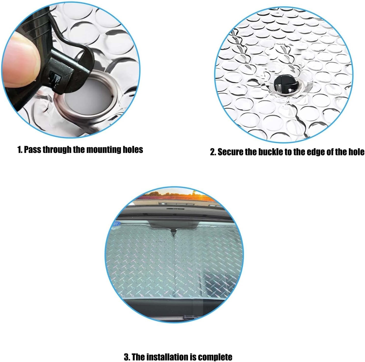 Reusable 24Pcs Car Window Suction Cups – Easy Install Shades for Sun Protection