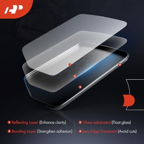 2-PC Driver and Passenger Side Heated Mirror Glass with Backing Plate
