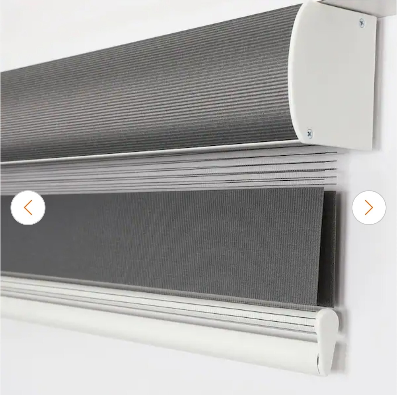 Godear Design Cordless Light Filtering Zebra Roller Shade Gray – 35″ W x 72″ L