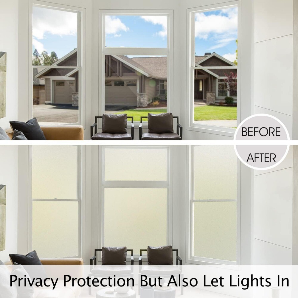rabbitgoo Privacy Window Film Heat Control Sun Blocking Anti UV Glass Sticker