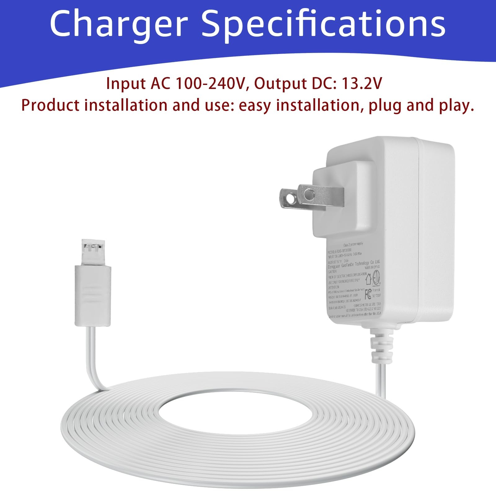 9025166 Lithium Ion Charger for Somfy Blinds Power, with Motorized Blinds, Sh…